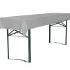 Null TexDeko Tischdecke Für Bierzeltgarnitur 250 X 100 Cm Biertischdecke Blickdicht Waschbar & Wiederverwendbar In Premium Qualität (Grau)