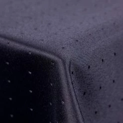 Null Punkte Damast Tischdecke 130x220 Eckig Schwarz, Pflegeleicht, Hochwertig, Bügelarm, Schnelltrocknend, Farbecht