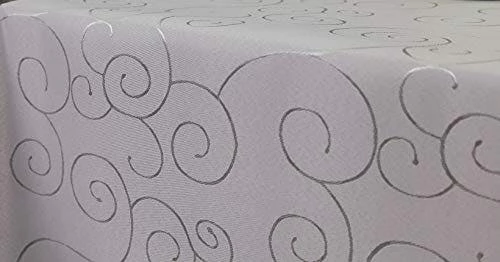 Null First-Tex, Ornament Damast Tischdecke, 130x220 Cm, Oval, Hellgrün, Pflegeleicht, Hochwertig, Bügelarm, Schnelltrocknend 2 Null First-Tex, Ornament Damast Tischdecke, 130x220 Cm, Oval, Hellgrün, Pflegeleicht, Hochwertig, Bügelarm, Schnelltrocknend – Bild 2