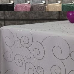 Null First-Tex Ornament Damast Tischdecke, Eckig, 130x220 Cm, Silber, Pflegeleicht, Hochwertig, Bügelarm, Schnelltrocknend 12 Null First-Tex Ornament Damast Tischdecke, Eckig, 130x220 Cm, Silber, Pflegeleicht, Hochwertig, Bügelarm, Schnelltrocknend -Lightpak Shop 3dab214f bf19 4876 a714 dc3487664ba4