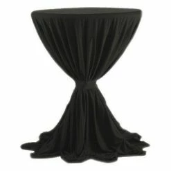 Null Gastro Uzal - Milano Stehtischdecke Überwurf 80 - 100 Cm Schwarz