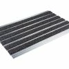 Null BÜMAG Aluminium-Fussmatte Mit Langflor-Streifen Und Anlaufschienen (60x40) - Witterungsbeständig - Perfekter Fussabstreifer Für Den Innen- Und Aussen!