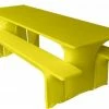 Null Gastro Uzal Hussen Set (3-teilig) Für Bierzeltgarnitur Festzeltgarnitur Tischmaß 220 X 50 X 70 Cm Bankmaß 220 X 25 X 50 Cm Farbe: Gelb