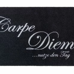 Null Carpe Diem Türmatte 58 X39 Cm Sauberlauf Schwarz