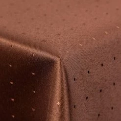 Null Punkte Damast Tischdecke, Eckig, 135x200 Cm, Von First-Tex, Dunkelbraun, Pflegeleicht, Hochwertig, Bügelarm, Farbecht -Lightpak Shop 823b185c 2558 44a3 9dce 71eeed7e42fe 3