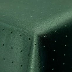 Null Punkte Damast Tischdecke Von First-Tex 90x90cm Dunkelgrün Pflegeleicht, Hochwertig, Bügelarm, Schnelltrocknend, Farbecht