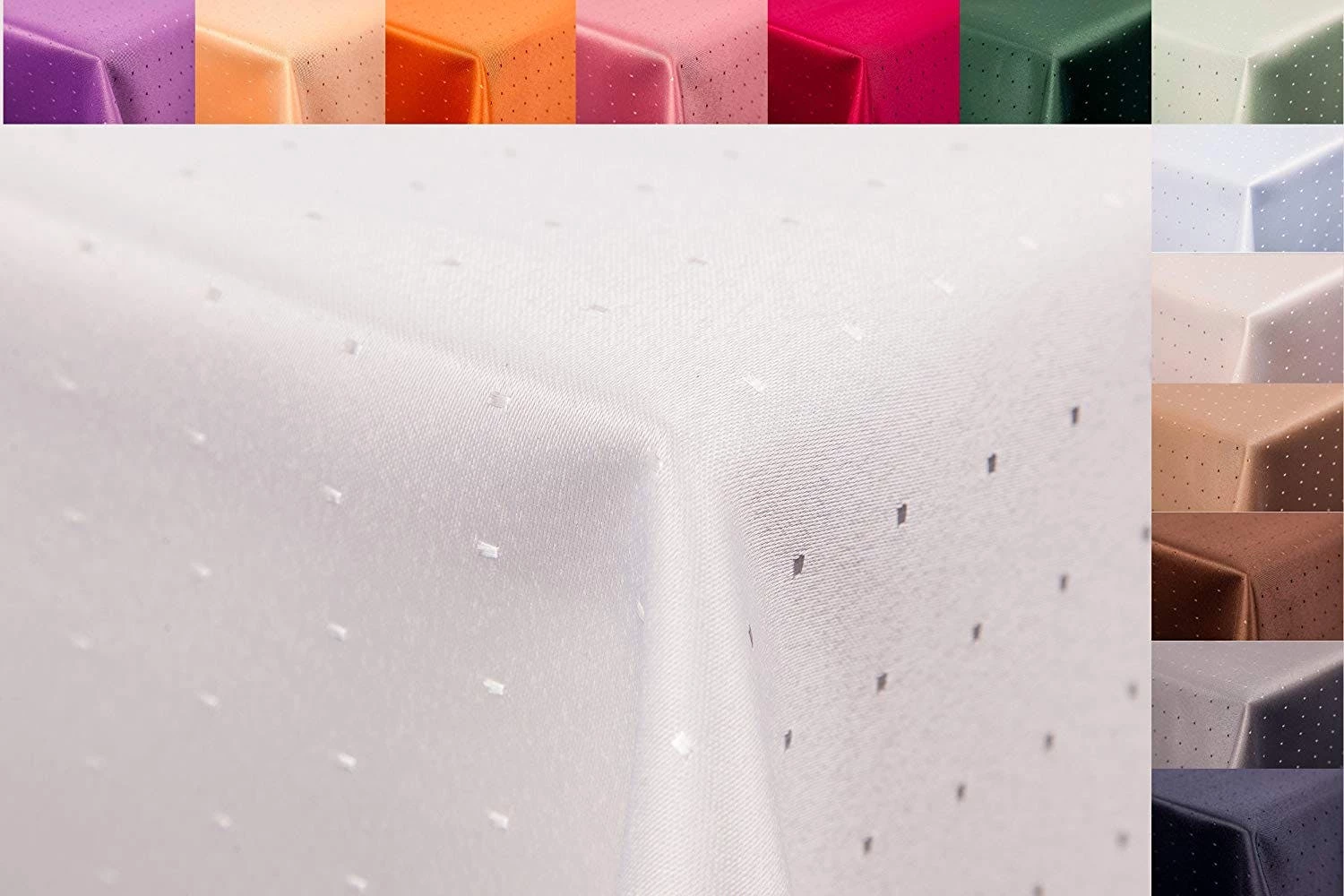 Null First-Tex Punkte Damast Tischdecke 160x320 Oval In Champagner Pflegeleicht 6 Null First-Tex Punkte Damast Tischdecke 160x320 Oval In Champagner Pflegeleicht – Bild 6