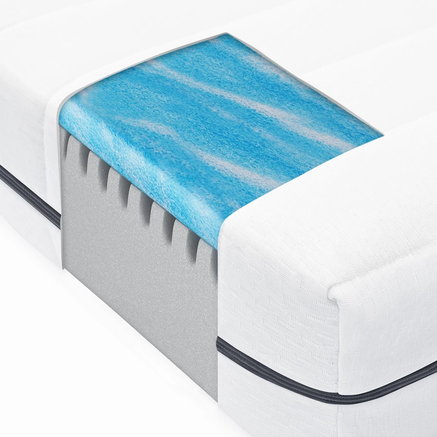 Null Ergonomische Gelschaummatratze Mit Waschbarem Bezug - 90x200 - Kaltschaum Kern Und Gel Topper Für Optimale Druckentlastung 6 Null Ergonomische Gelschaummatratze Mit Waschbarem Bezug - 90x200 - Kaltschaum Kern Und Gel Topper Für Optimale Druckentlastung – Bild 6