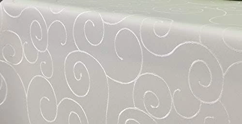 Null First-Tex Ornament Damast Tischdecke, Eckig, 160x160 Cm, Creme, Pflegeleicht, Hochwertig, Bügelarm, Schnelltrocknend 3 Null First-Tex Ornament Damast Tischdecke, Eckig, 160x160 Cm, Creme, Pflegeleicht, Hochwertig, Bügelarm, Schnelltrocknend – Bild 3