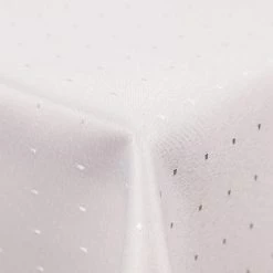 Null Punkte Damast Tischdecke, 135 Cm, Rund, Von First-Tex, Champagner, Pflegeleicht, Hochwertig, Bügelarm, Schnelltrocknend