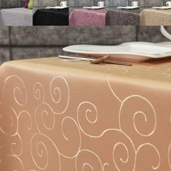 Null First-Tex Ornament Damast Tischdecke Eckig 110x110 Terracotta, Hochwertig, Pflegeleicht, Schnelltrocknend, Farbecht -Lightpak Shop b8428f74 b3ad 40cb 8cf5 4ab6accd46f1