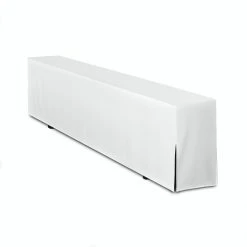 Null TexDeko Bierbankhusse Für Bierzeltgarnitur 220cm Premium Blickdicht Waschbar Festzeltgarnitur (nur Bank) Weiß