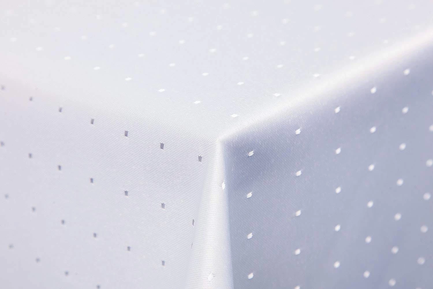 Null Punkte Damast Tischdecke Eckig 160x360 Von First-Tex Weiß Pflegeleicht, Hochwertig, Bügelarm, Schnelltrocknend, Farbecht 2 Null Punkte Damast Tischdecke Eckig 160x360 Von First-Tex Weiß Pflegeleicht, Hochwertig, Bügelarm, Schnelltrocknend, Farbecht – Bild 2