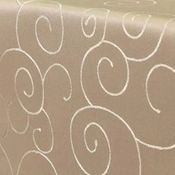 Null First-Tex Ornament Damast Tischdecke, Eckig, 160x260 Cm, Creme, Pflegeleicht, Hochwertig, Bügelarm, Schnelltrocknend -Lightpak Shop dbf9f0be e036 49d7 9696 468b00b7af42 3