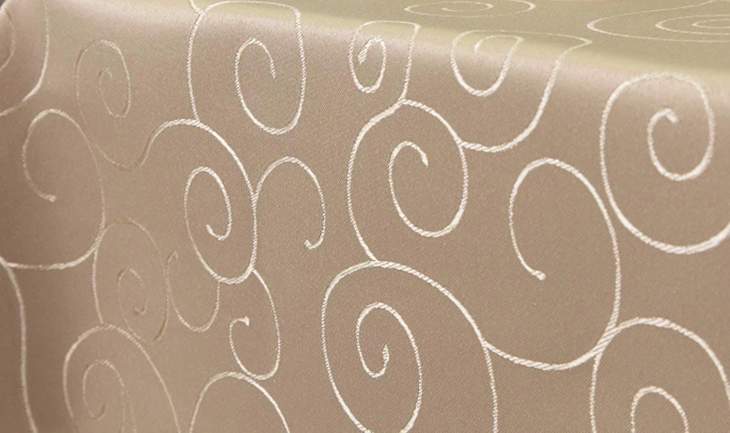 Null First-Tex Ornament Damast Tischdecke, Eckig, 130x220 Cm, Silber, Pflegeleicht, Hochwertig, Bügelarm, Schnelltrocknend 3 Null First-Tex Ornament Damast Tischdecke, Eckig, 130x220 Cm, Silber, Pflegeleicht, Hochwertig, Bügelarm, Schnelltrocknend – Bild 3