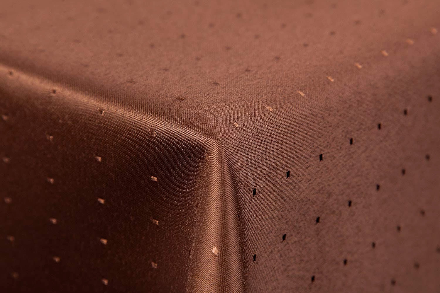 Null Punkte Damast Tischdecke Eckig, 130x220 Cm, Von First-Tex, Dunkelbraun, Pflegeleicht, Hochwertig, Bügelarm, Farbecht 5 Null Punkte Damast Tischdecke Eckig, 130x220 Cm, Von First-Tex, Dunkelbraun, Pflegeleicht, Hochwertig, Bügelarm, Farbecht – Bild 5