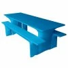 Null Gastro Uzal Hussen Set (3-teilig) Für Bierzeltgarnitur Festzeltgarnitur Tischmaß 220 X 50 X 70 Cm Bankmaß 220 X 25 X 50 Cm Farbe: Türkis