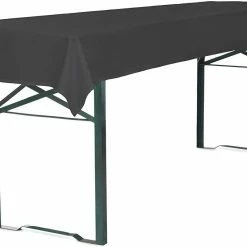 Null TexDeko Tischdecke Für Bierzeltgarnitur 250 X 100 Cm Biertischdecke Blickdicht Waschbar & Wiederverwendbar In Premium Qualität (Anthrazit)