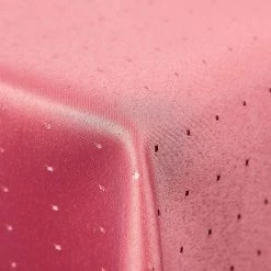 Null Punkte Damast Tischdecke Von First-Tex 110x110 Cm, Rosa, Pflegeleicht, Hochwertig, Bügelarm, Schnelltrocknend, Farbecht