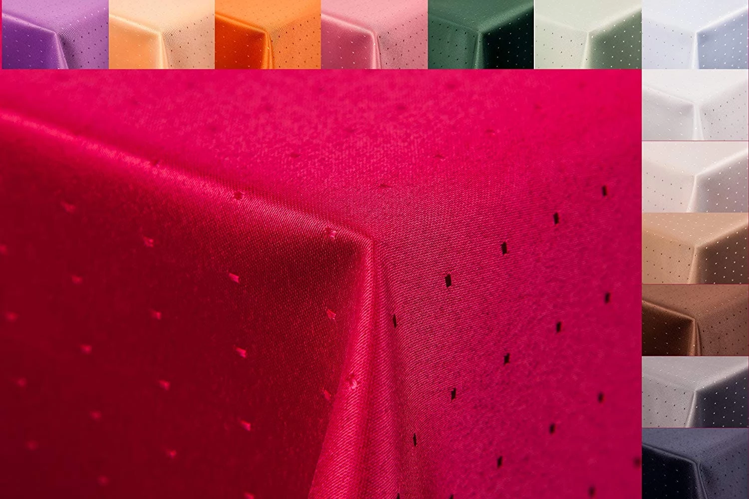 Null Punkte Damast Tischdecke, 130x220 Cm, Oval, Von First-Tex, Dunkelrot, Pflegeleicht, Hochwertig, Bügelarm, Farbecht 6 Null Punkte Damast Tischdecke, 130x220 Cm, Oval, Von First-Tex, Dunkelrot, Pflegeleicht, Hochwertig, Bügelarm, Farbecht – Bild 6