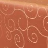 Null First-Tex Ornament Damast Tischdecke Eckig 110x160 Terracotta, Hochwertig, Pflegeleicht, Bügelarm, Schnelltrocknend,