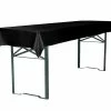 Null TexDeko Tischdecke Für Bierzeltgarnitur 250 X 100 Cm Biertischdecke Blickdicht Waschbar & Wiederverwendbar In Premium Qualität (Schwarz)